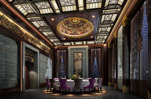扎赉诺尔低调奢华的新中式酒店设计效果图